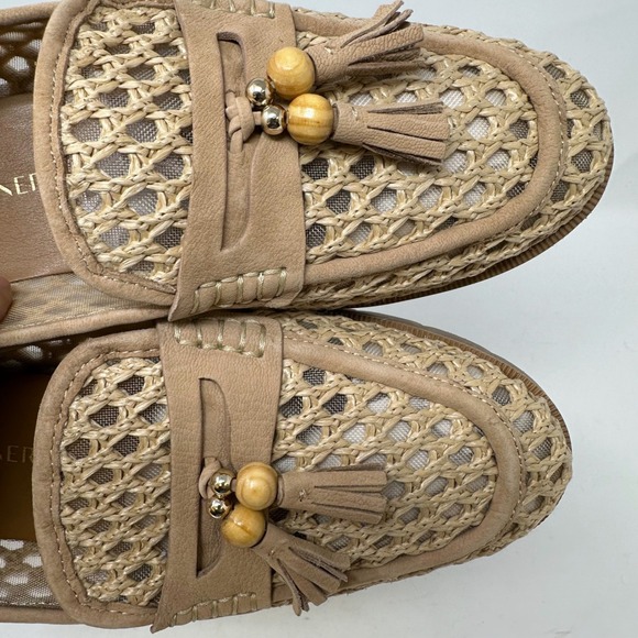 Donald Pliner Lenny Woven Raffia Tassel Loafer 9.5 - Picture 4 of 9